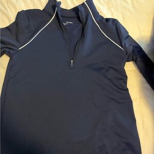 Navy Blue Quarter zip under armor size girls large